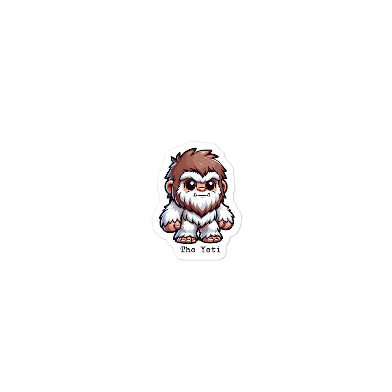Cartoon-style yeti character on a white background