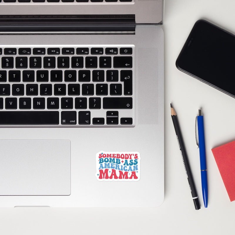 'American Mama' Kiss Cut 4Th of July Sticker