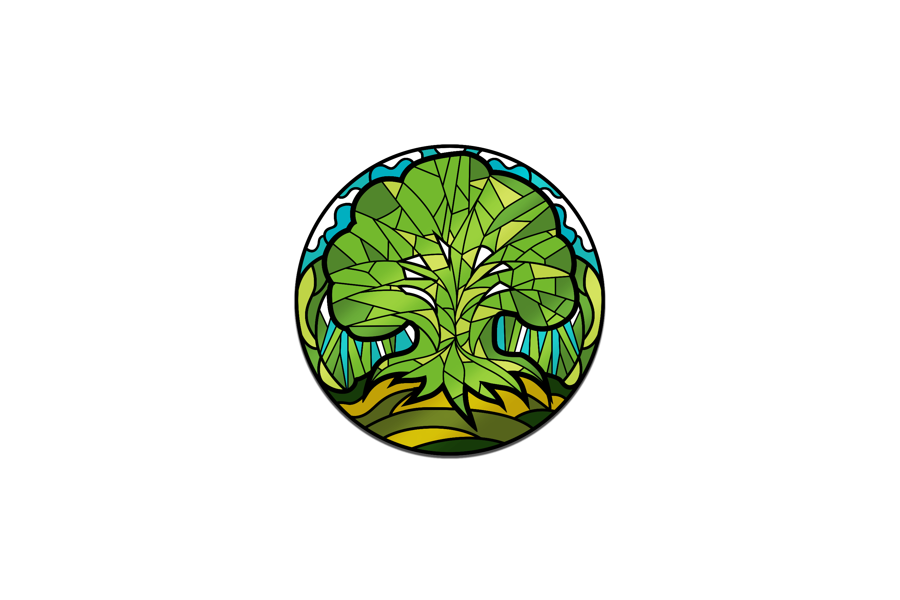 Magic: the Gathering - Stained Glass Forest Pin