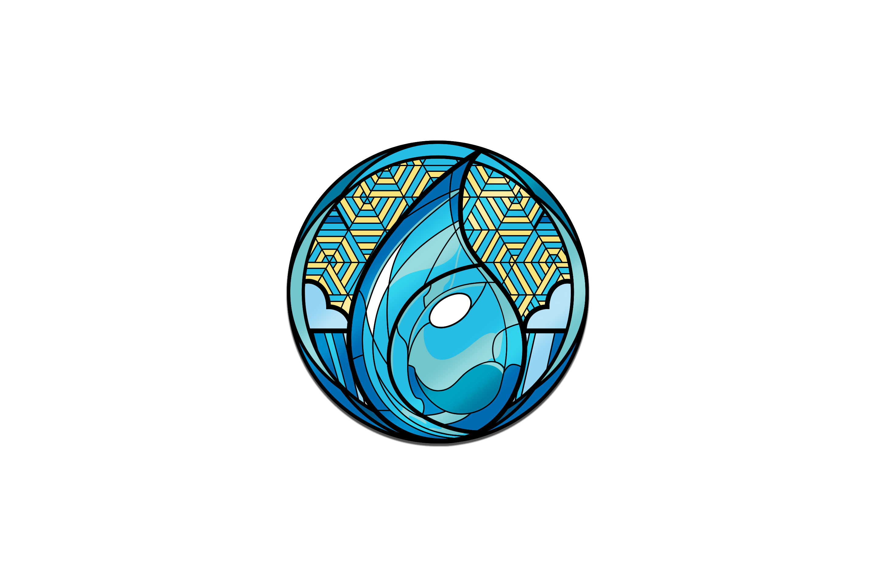 Magic: the Gathering - Stained Glass Island Pin