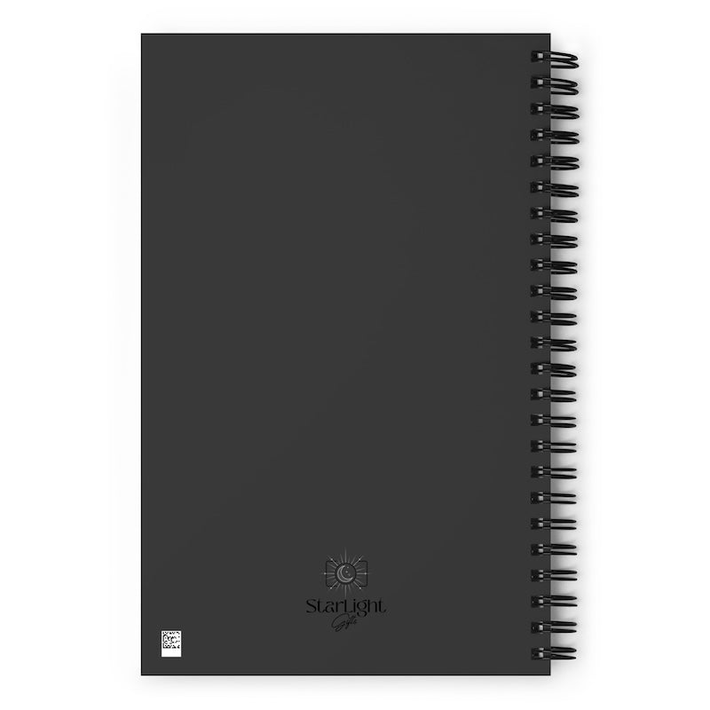 Black spiral-bound notebook with 'Starkill' branding on a white background