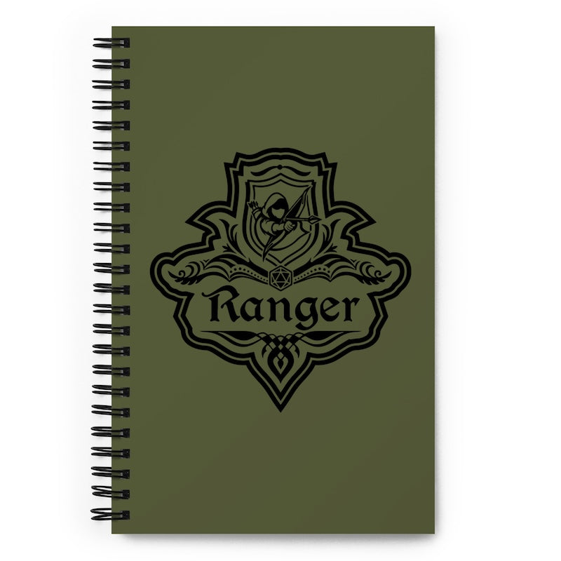 Green notebook with 'Ranger' emblem on a white background