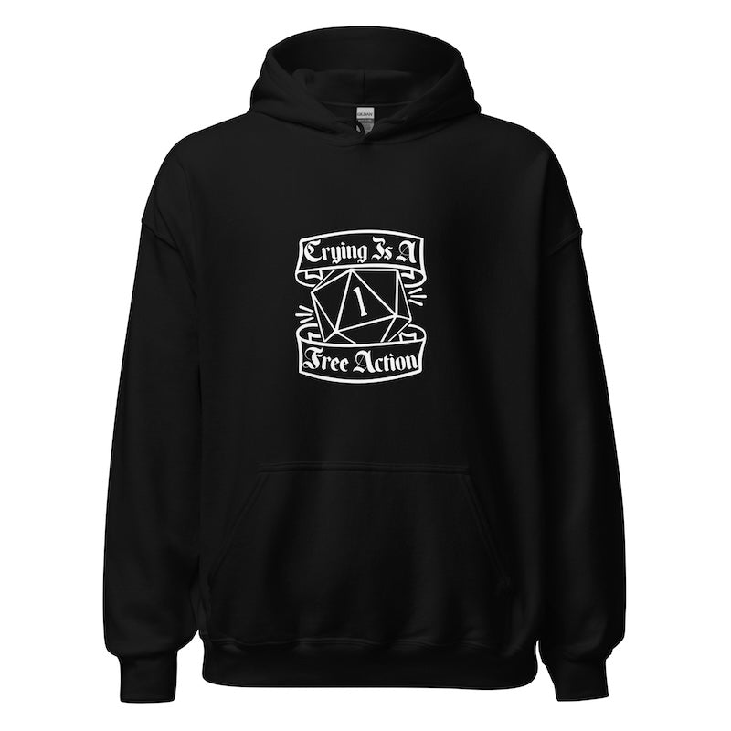 'Crying Is A Free Action' Classic Game Night Hoodie