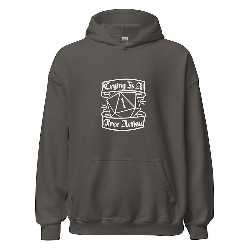 'Crying Is A Free Action' Classic Game Night Hoodie