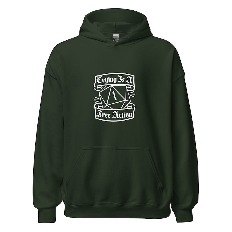 'Crying Is A Free Action' Classic Game Night Hoodie