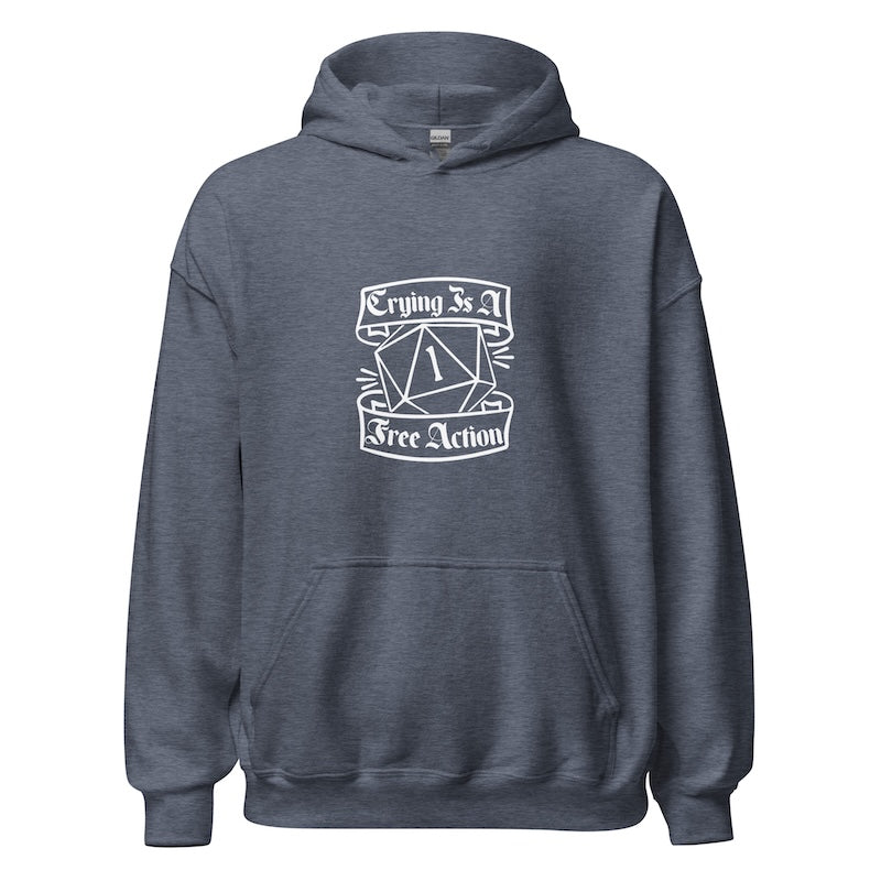 'Crying Is A Free Action' Classic Game Night Hoodie