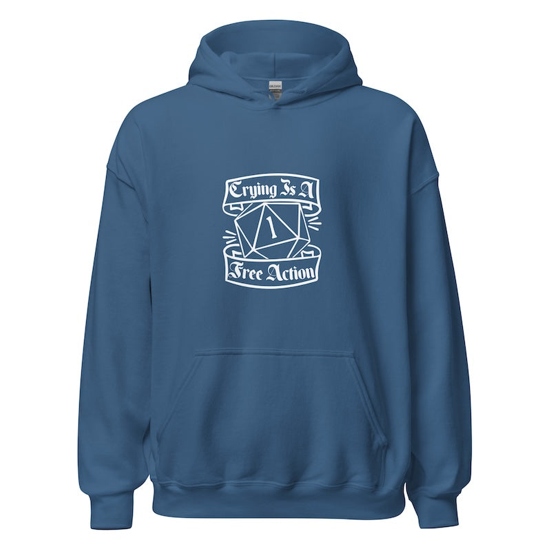 'Crying Is A Free Action' Classic Game Night Hoodie