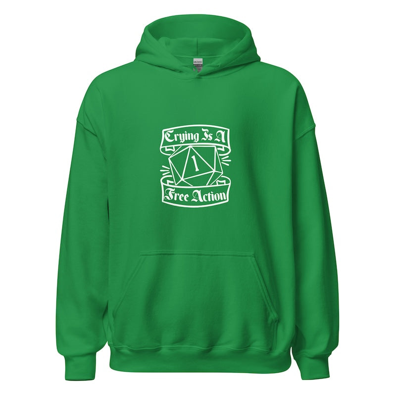 'Crying Is A Free Action' Classic Game Night Hoodie