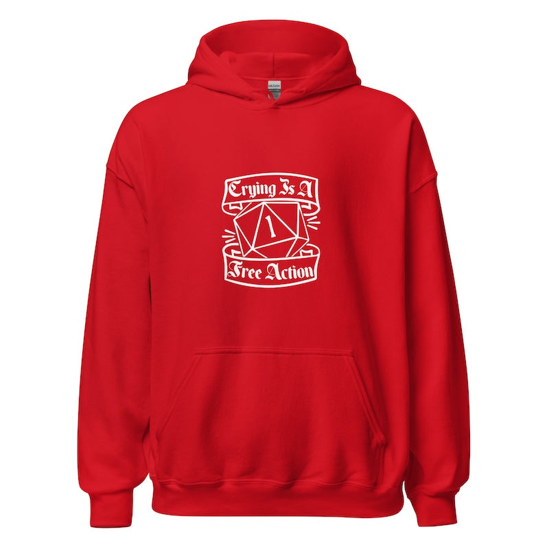 'Crying Is A Free Action' Classic Game Night Hoodie